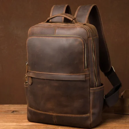 leather backpack