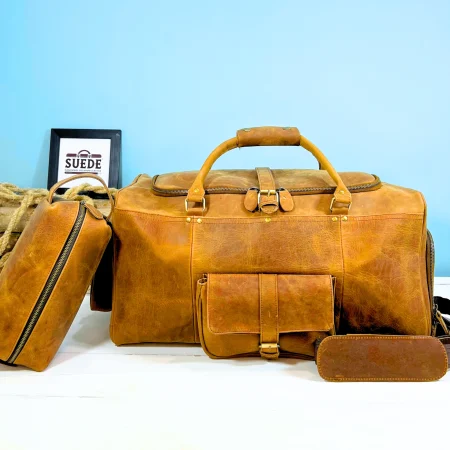 leather travel bag