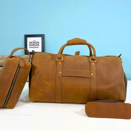 leather duffel bag